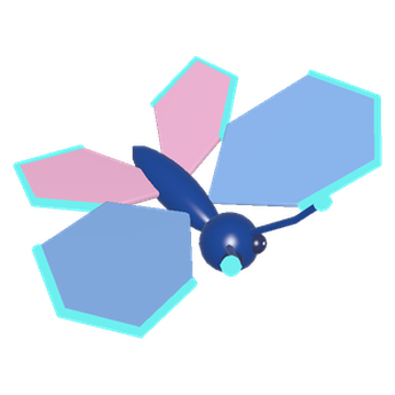 Aero Butterfly, a blue glass butterfly pet